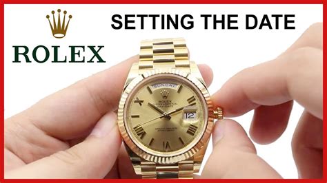 set a rolex watch|Rolex setting date and time.